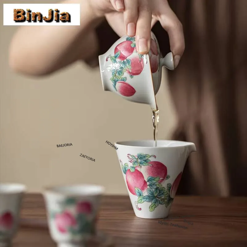 110ml Antique Blue Longevity Peach Gaiwan Retro Tea Tureen Tea Bowl With Lid Kit Tea Brewing Cover Bowl Tea Ceremony Collection