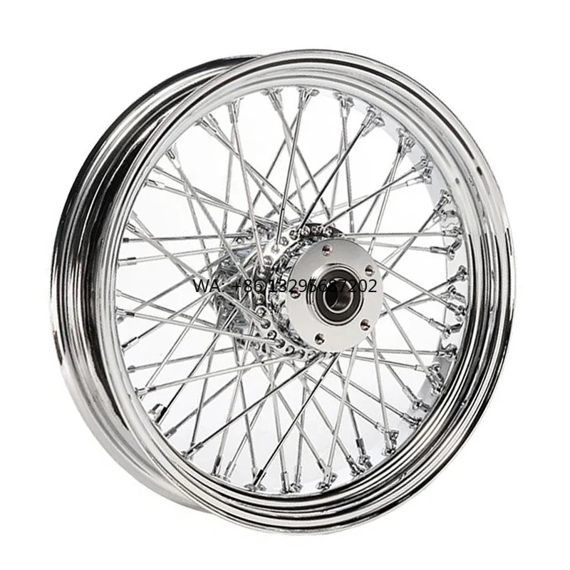 

18 Inch Custom Aluminum Motorcycle Rims All Chrome 80 Spokes Motorcycle Wheels for Harley