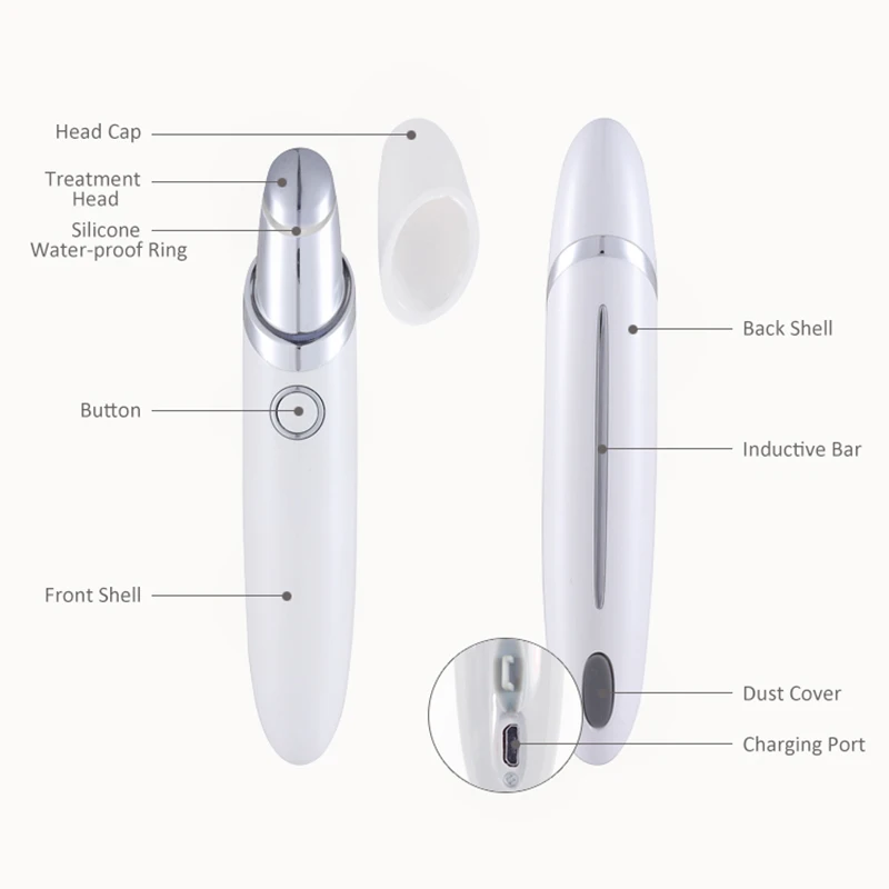 Beauty Multifunction Anti-wrinkle Device Therapy Tool Private Label Therapeutic Electric Heat Eye Massager Pen