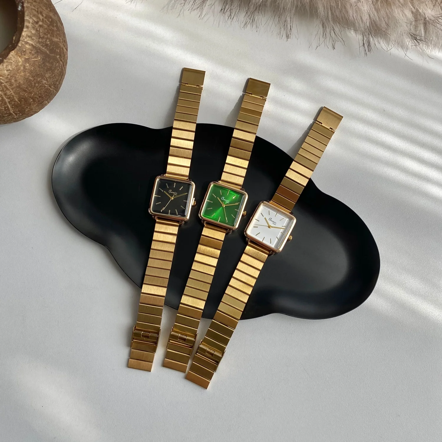 

Женские деловые кварцевые наручные часы, простой браслет, часы с квадратным циферблатом, золотые полоски из нержавеющей стали, женские часы Reloj Mujer