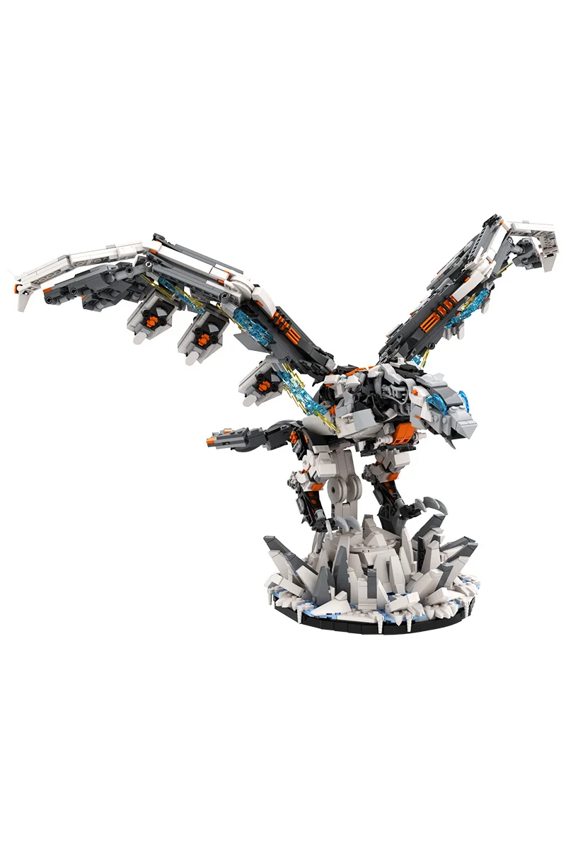 

MOC Horizon Stormbird механический зверь, строительные блоки, модель Forbidden West, игра Mecha Stormbird Monster, кирпичи, игрушки, подарки «сделай сам»