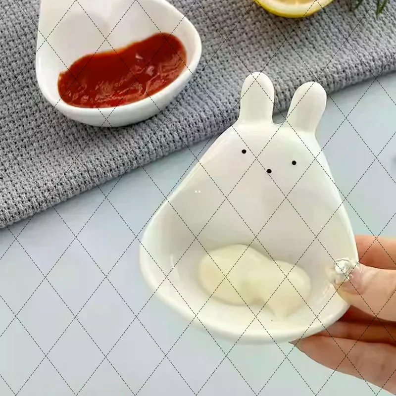 Cute Plastic Goose Rabbit Shaped Dishes Mini Cream Bowls Adorable Design Tableware For Afternoon Tea Household Food Serving Dish
