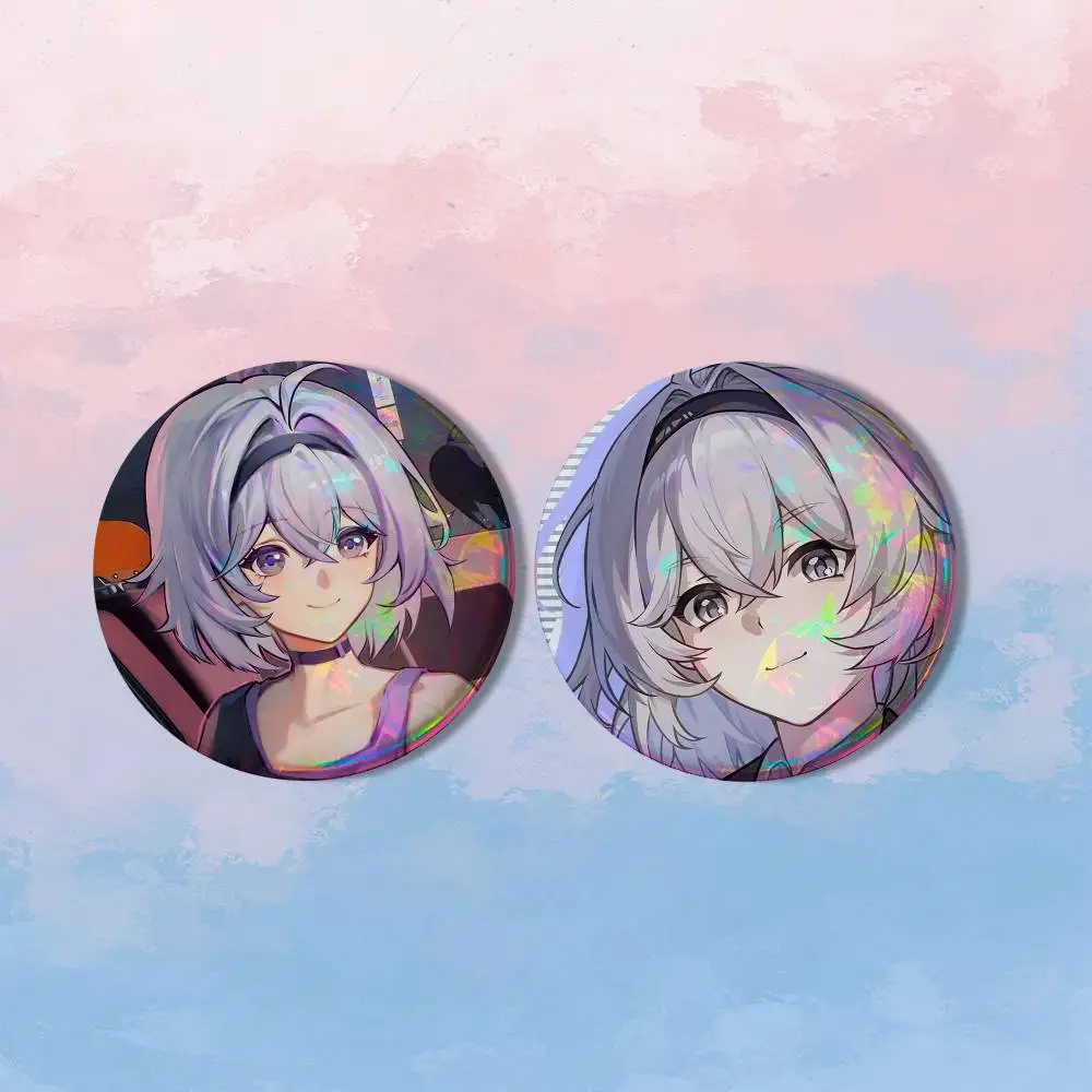 Game NTE Esper Zero HD Print Round Lapel Pins Pretty Derby 2 piece set Round Display Brooches Brooch Badges