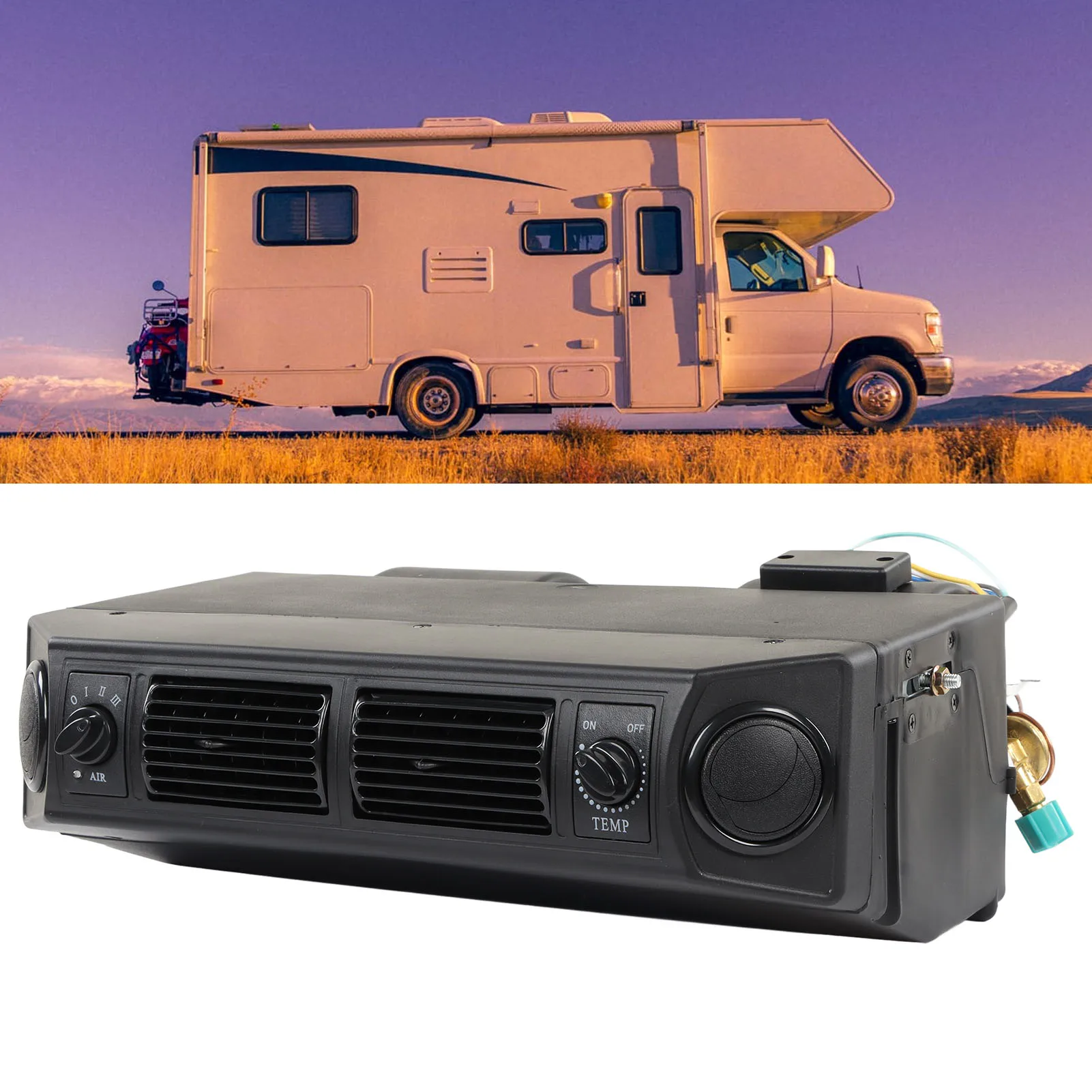 

Air Conditioning Evaporator Unit ABS Metal Alloy Stable 3 Speed Air Evaporator Assembly Wear Proof with Vents for Replacement