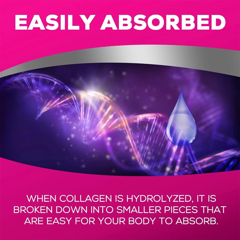 Collagen peptide, type II, type III, type V hydrolyzed collagen, hair, skin, nails, bones, joint health support, 60 capsules