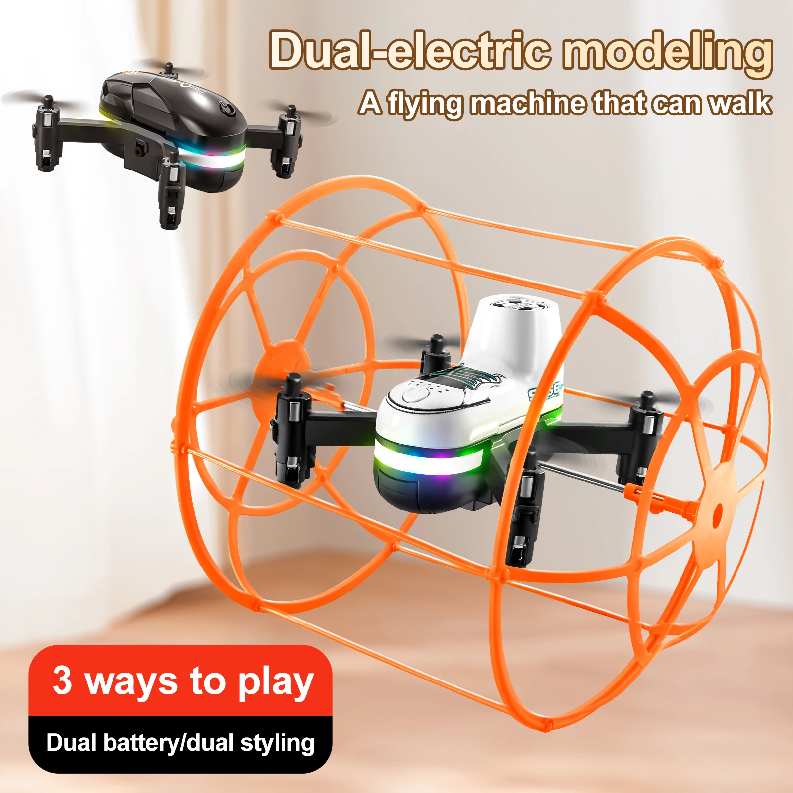 New S166 Mini Drone With Light Climb Wall Toy Remote Control Helicopter Rc Plane Dron Quadcopter RC Toys Boys Gift For Kids