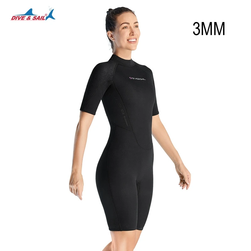 

3MM Neoprene Keep Warm Snorkeling UnderWater Hungint Kayaking Surfing Swim WetSuit Scuba Short Sleeve Spearfishing Drift WetSuit