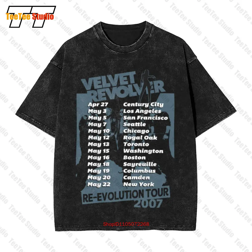 

Velvet Revolver Re Evolution Tour 07, винтажная футболка большого размера для взрослых с принтом спереди и сзади F6EN
