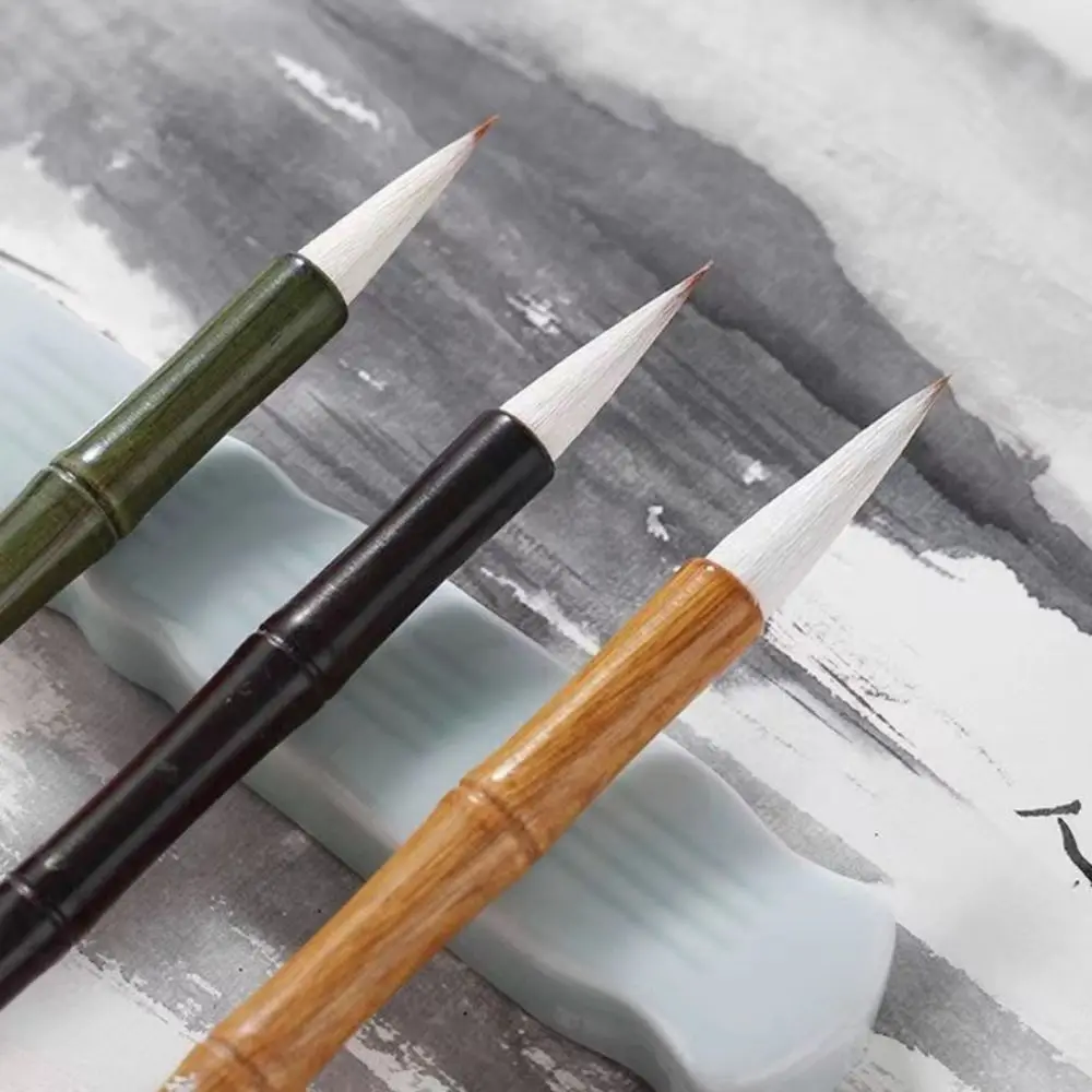 

Масляная акварель, кисть для китайской каллиграфии, волчья шерсть, бамбуковая кисть для письма, картина маслом, художественная кисть для рисования, класс