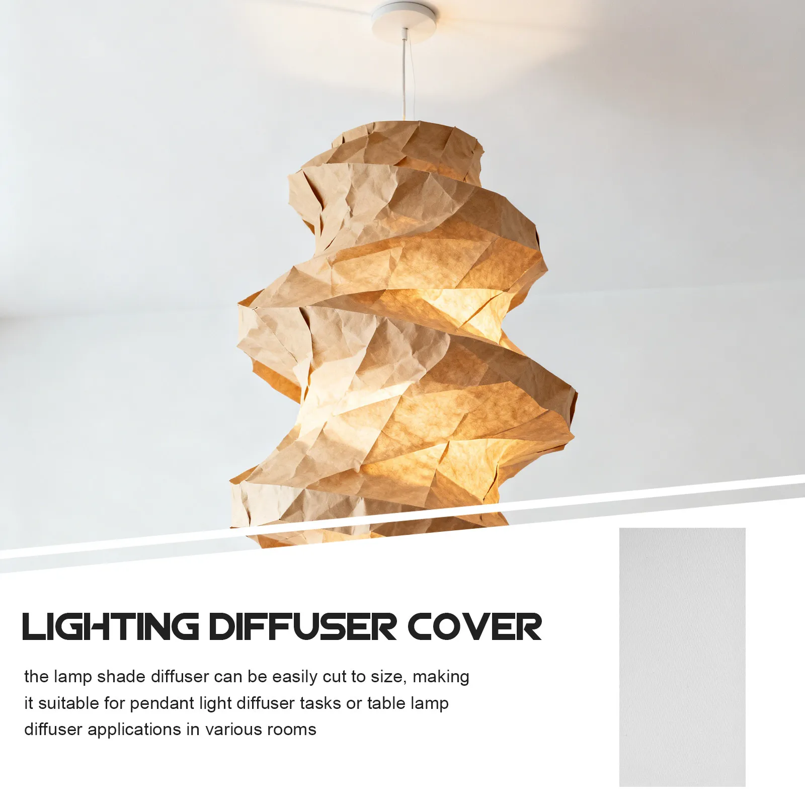 2Pcs Flexible LED Diffuser Cover for Pendant Ceiling Lamps Drum Lampshades Table Lamps Soft Light Glare Reduction Office Bedroom