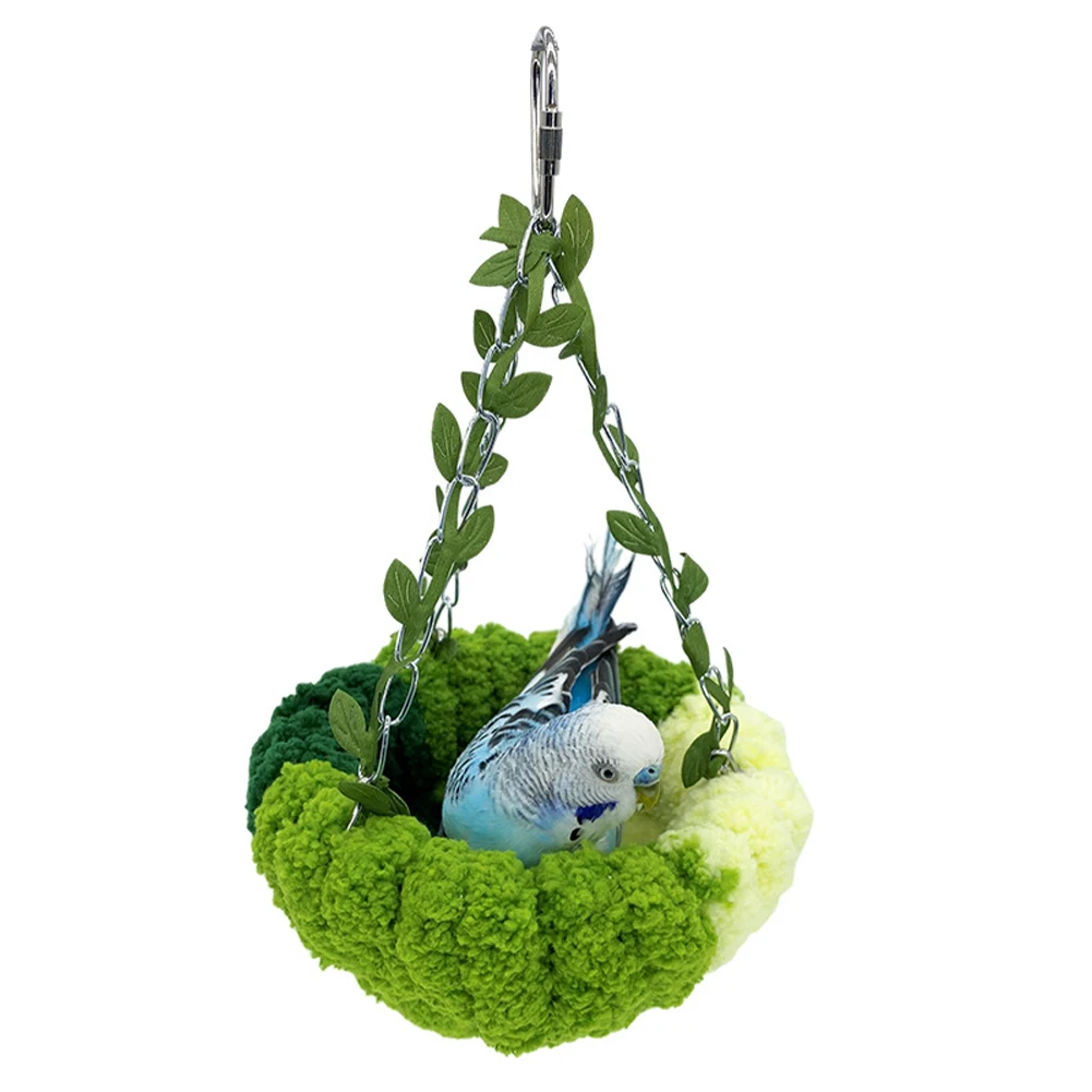 Bird Hammock Hanging Bed Thick Coral Velvet Warm Bird Nest Bird Cage Accessories Bird Swing For Parrot Budgie Lovebird Conure