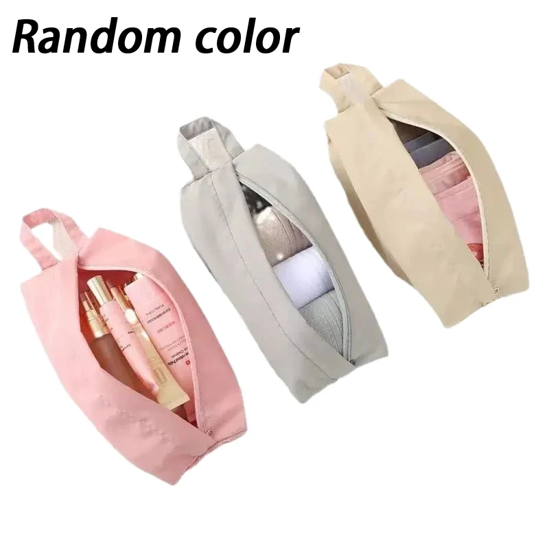 NEW Versatile 2026 Makeup Organizer Solid Color Waterproof Pouch in Korean Style, Functions as a Cosmetic Bag, Toiletry Kit