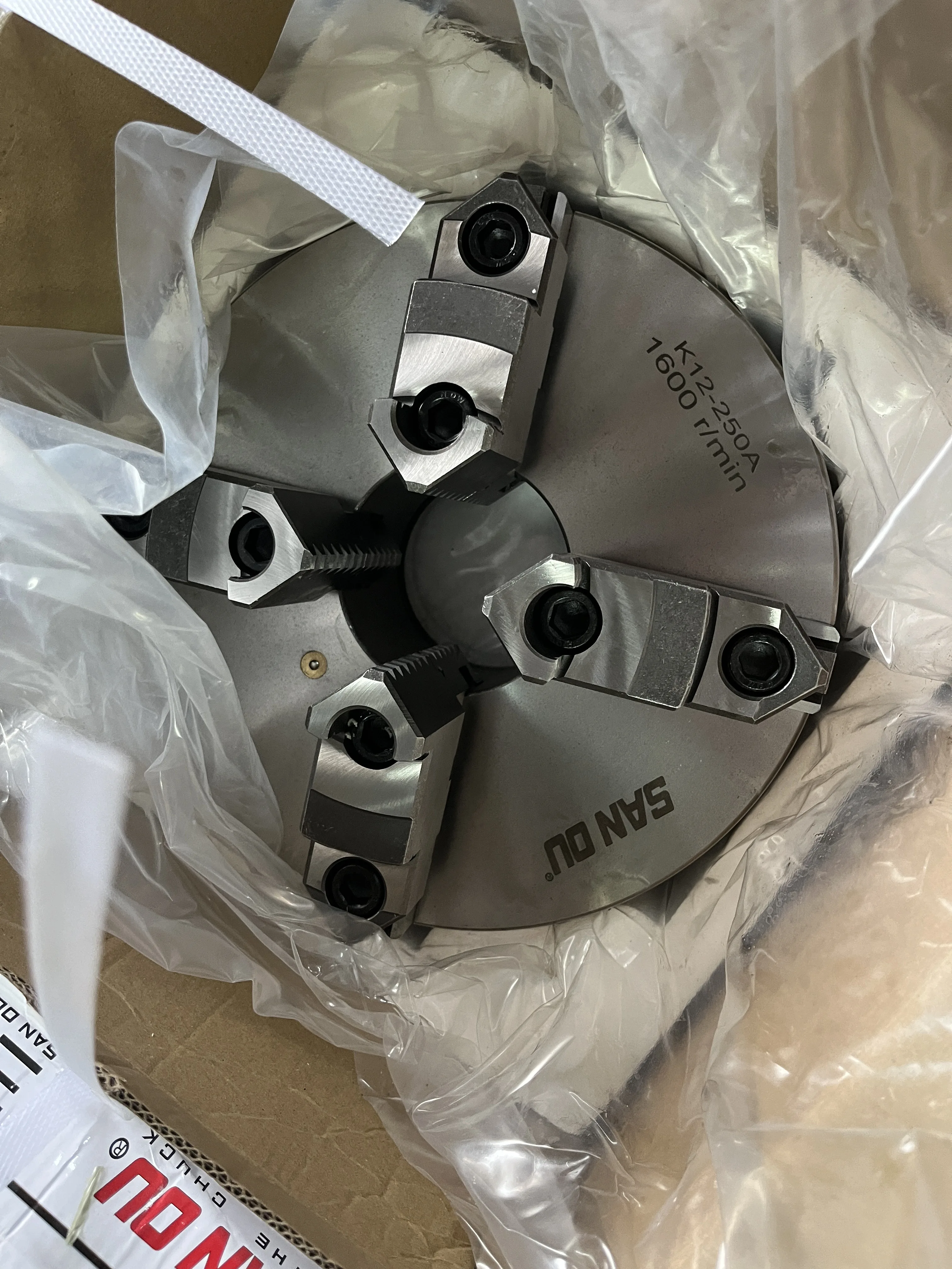 Lathe Chuck 250mm With Detachable Jaw Metal Chuck K12-250A SANOU Brand 4 Jaw Self-centering Chuck Type Manual Lathe Chuck