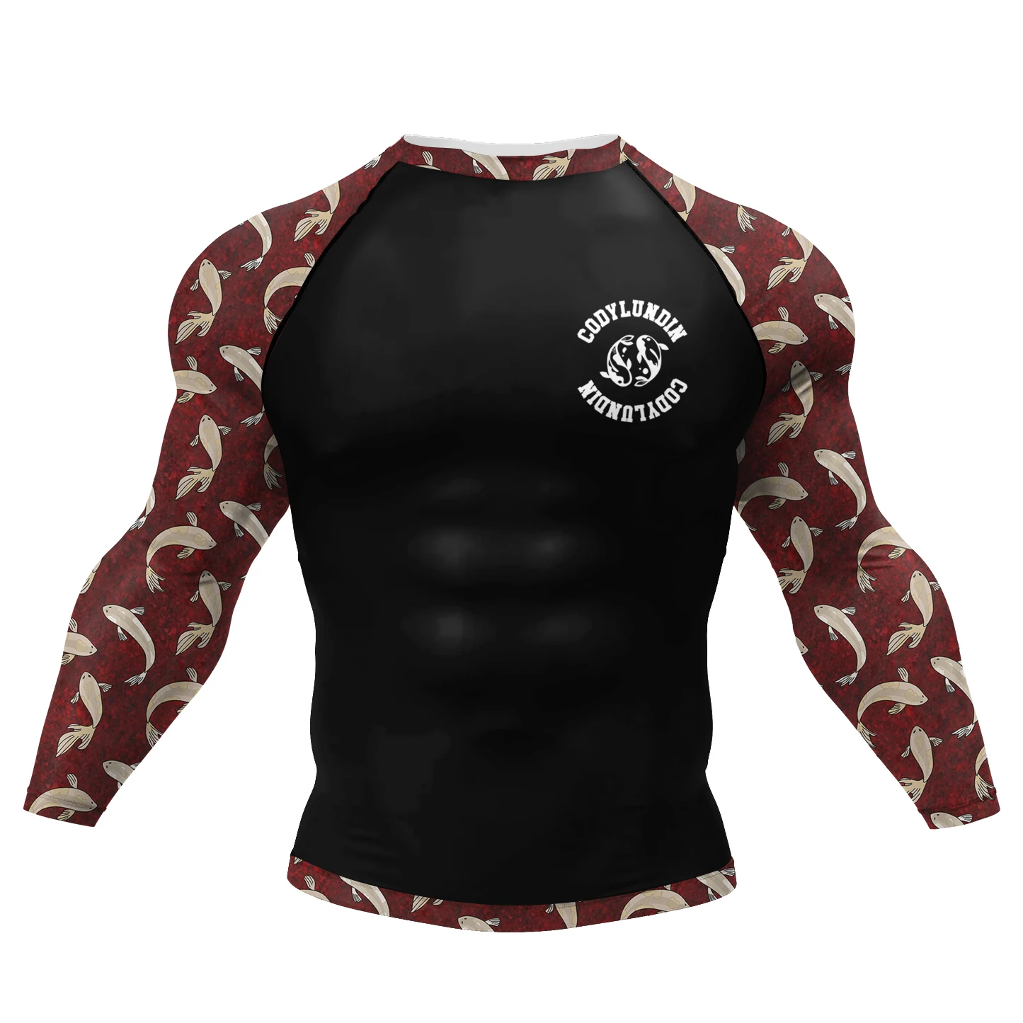 Cody Lundin Man’S Elastic Banding MMA BJJ Fitness Training Rashguards 3D Printing Combat Men's Tight Fitting Long Sleeves Shirts