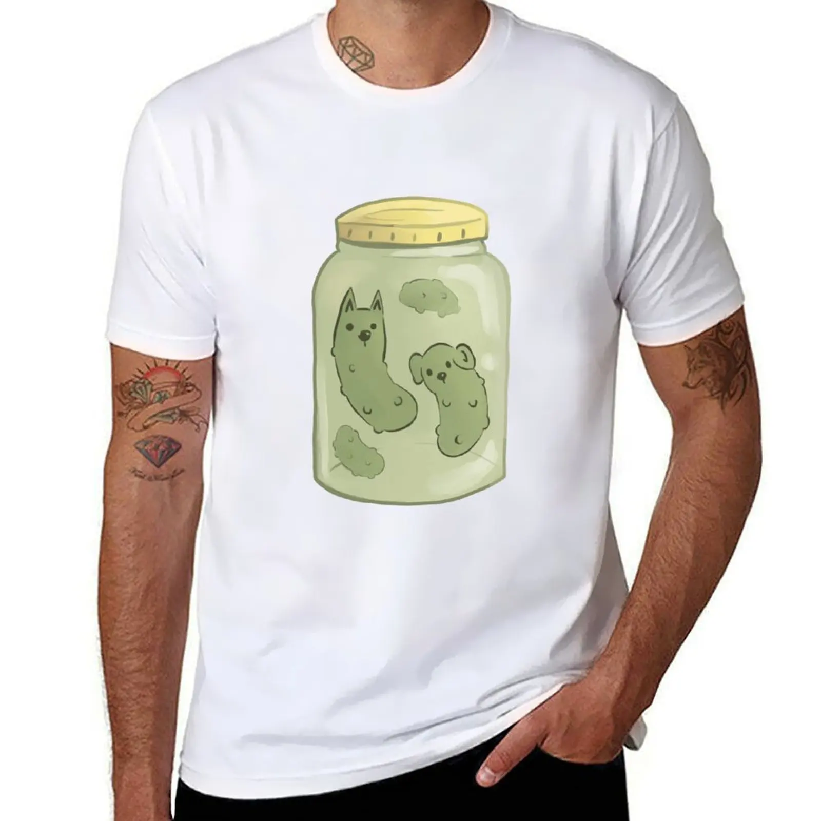 

dog pickle jar T-Shirt t shirts for man cotton funny man t shirt graphic man t shirt designer T-Shirt