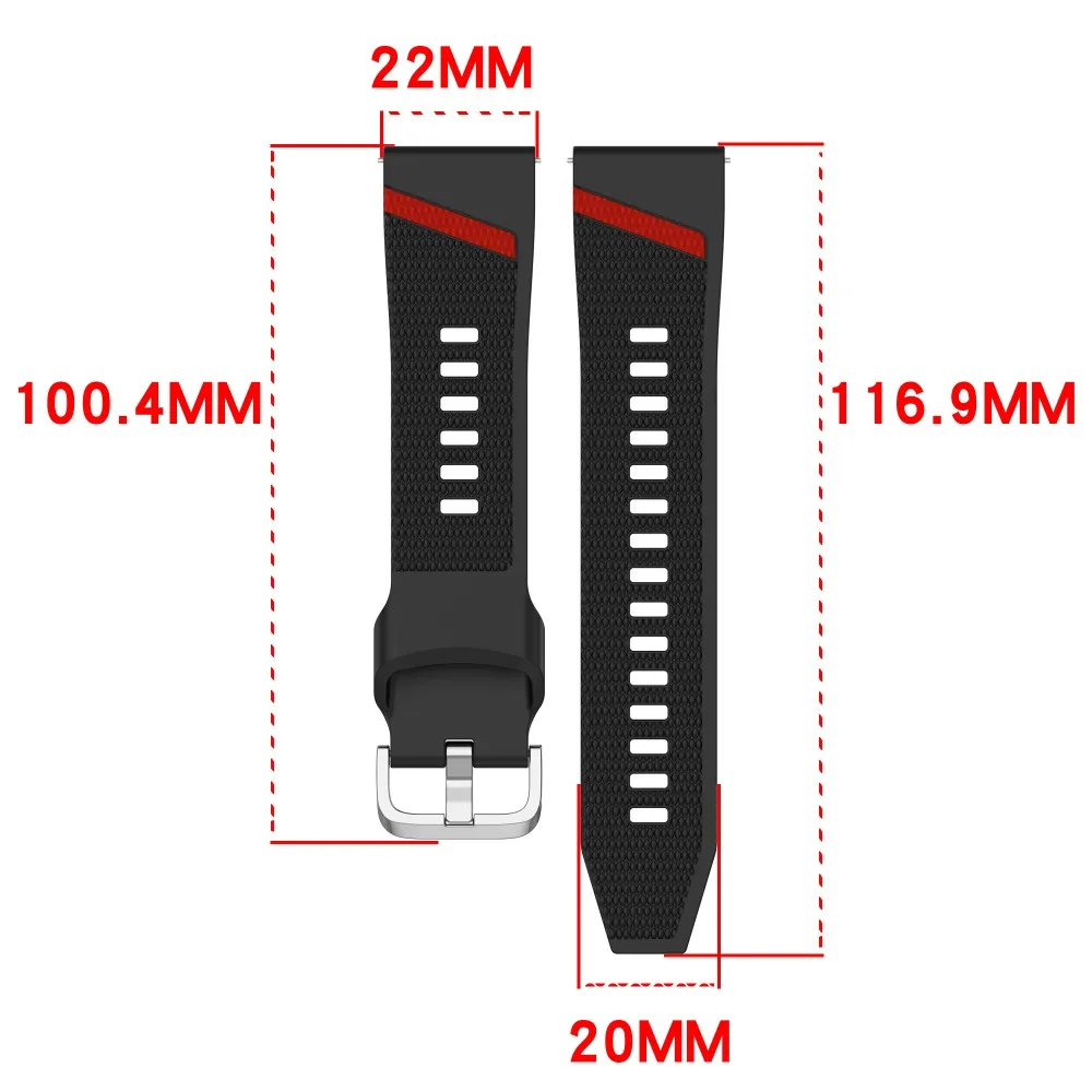 22mm Official Wave Point Silicone Strap for Huawei Watch GT7/GT7-6-5 Pro 46mm Oblique Line Bracelet for Huawei Watch 6-5-4 46mm