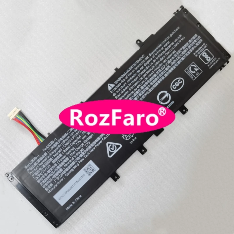 

Аккумулятор для ноутбука RozFaro для VAIO E15 VJE151G11W VJE151G11T PT3571123-2S, 7.6V 5000mAh, для Avita Pura NS14A5 CNF541-BB CN6F14