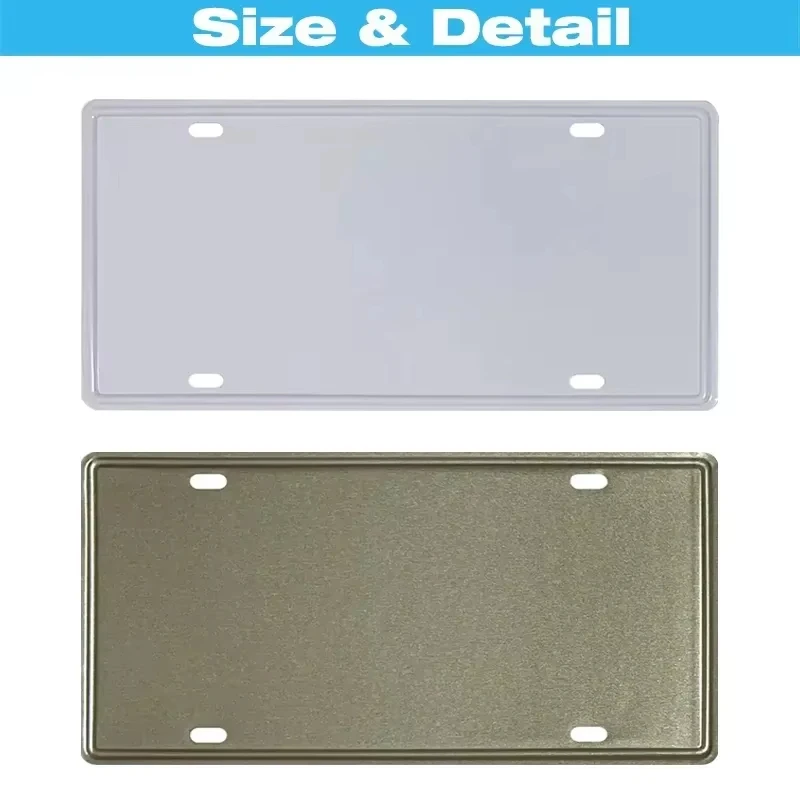 Custom Made Your Text License Plate Sign 15*30cm Personalized Custom Metal Car Number Plate Retro Tin Wall Art Indoor Outdoor image 6