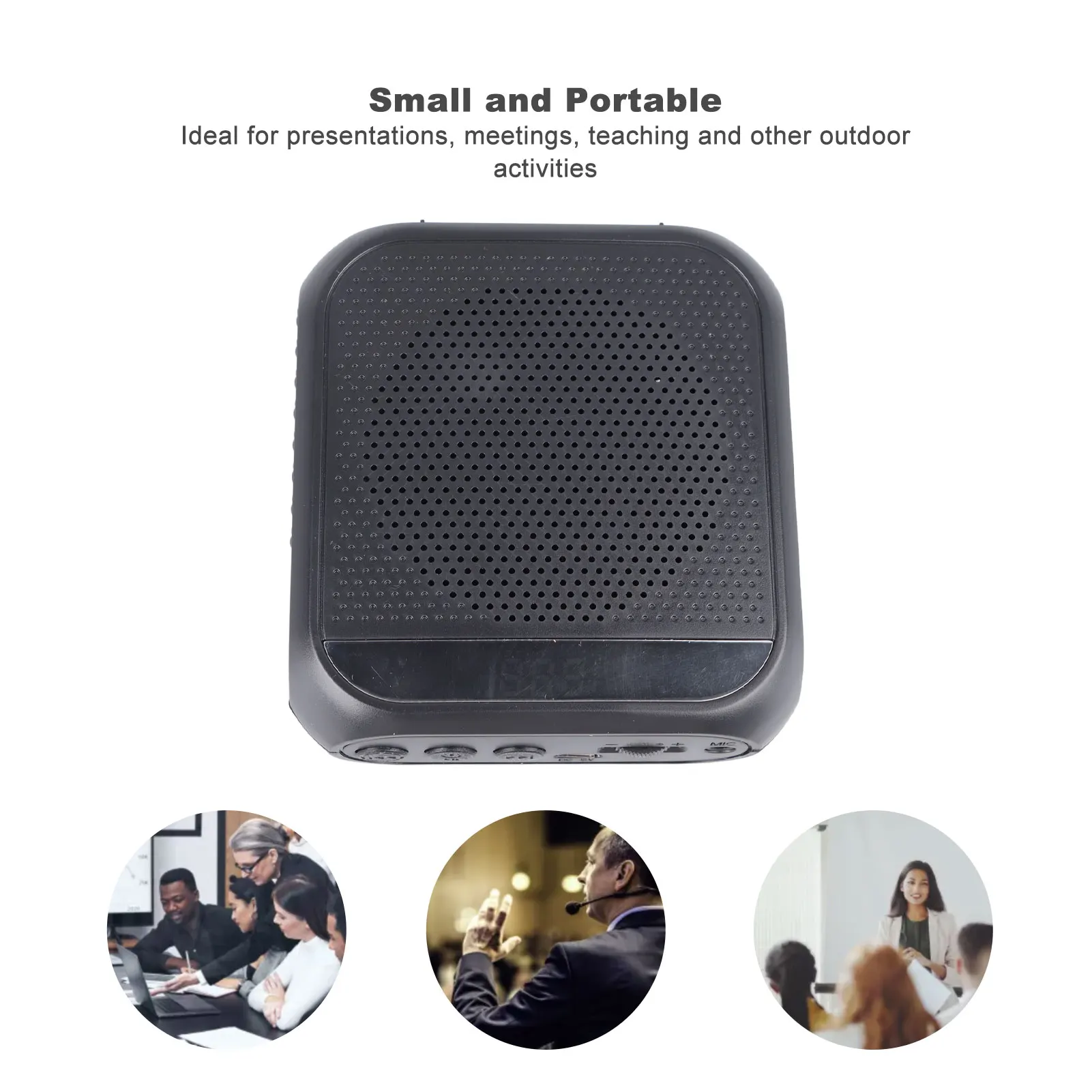 Wzmacniacz głosu z obsługą kart pamięci, długą żywotnością baterii, ładowalny wzmacniacz na pasek z mikrofonem nagłownym do nauczania.