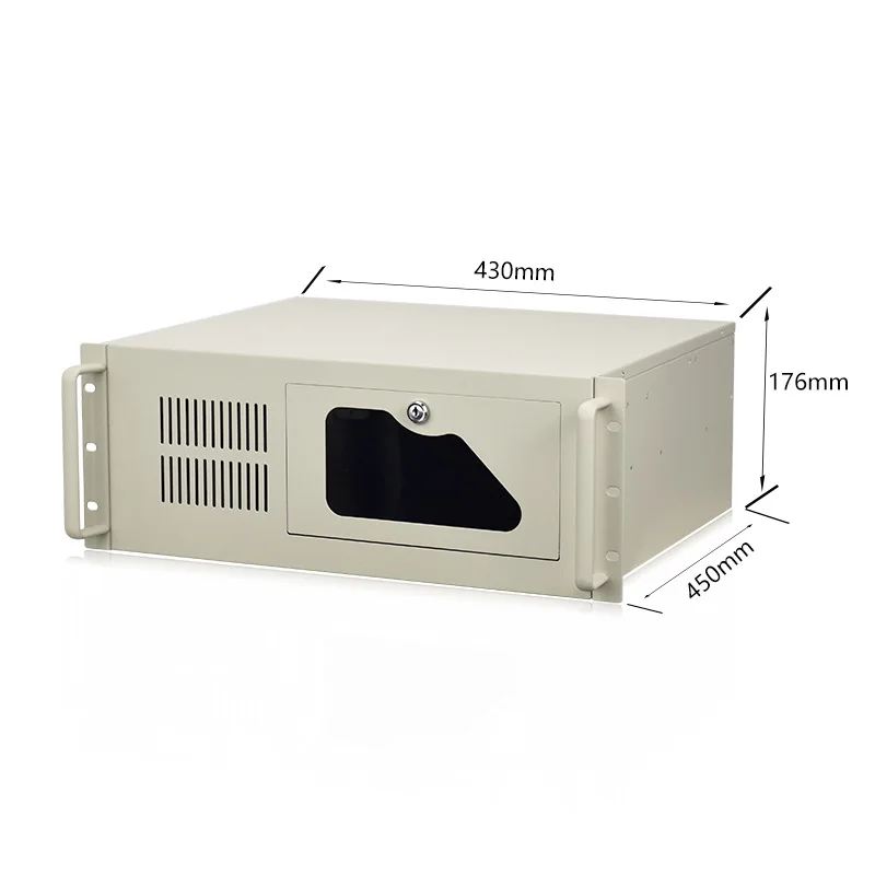 4U Rackmount Industrial PC Chassis, 450mm Depth, Surveillance Recording Host, Multi Hard Drive Storage, Support PC Power Supply