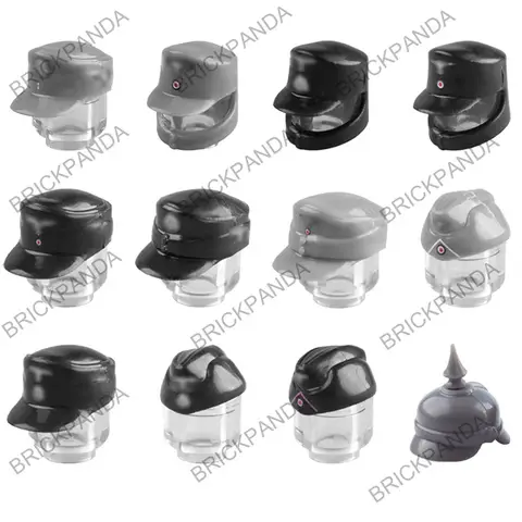 Andra världskriget tyska armén soldatfigurer M43 bergsmössa byggstenar första världskriget tysk infanteri M1915 pickelhaube hjälm klossar blockleksaker 10 best sales första världskriget tyska - №4