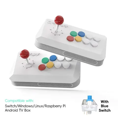 DATA FROG Y5A Wireless Arcade Fight Stick Game Controller with 2.4G Receiver & Wired Mode For Switch 2 / Windows PC