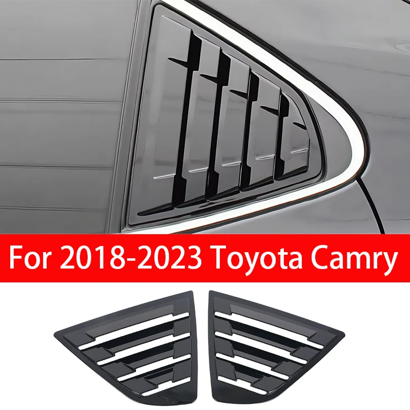 

For Toyota Camry Sedan 2018 2019 2020 2021 2022 2023 Car Rear Window Quarter Louver Shutter Cover Side Vent Trim Scoop Sticker