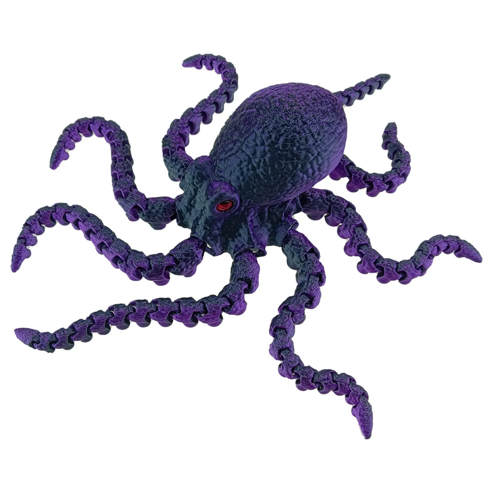 3D Printed Kraken Toy Multi-Color Sample With Simulated Eyes Movable Joints Gradient Luminous Christmas Children's Surprise Gift