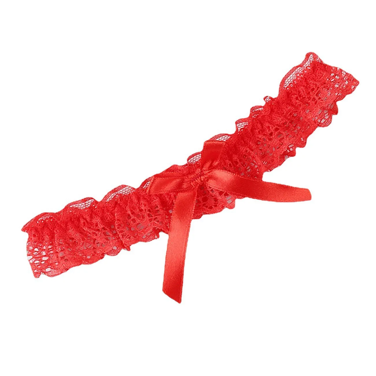 

Сексуальный кружевной пояс для чулок с бантом и эластичной лентой, свадебные аксессуары для бедра, шеи и ноги