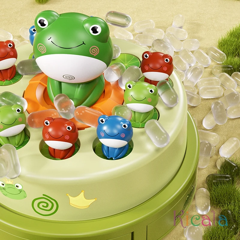 Kid Montessori Toy Launch Frog Cartoon Flying Frog Catching Funny Toy Development Sensory Interaction1 2 Players Game Puzzle Toy