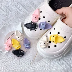 Buty Croc Charms DIY kreskówka Mini Shark zestaw sandały kapcie Acessories chłopcy dziewczęta spersonalizowana dekoracja prezenty dla dzieci