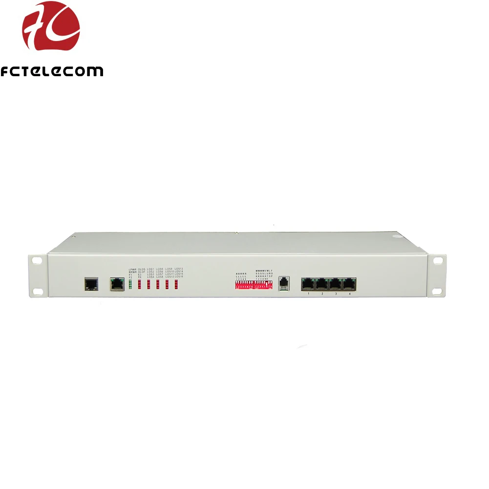 OEM Multiplexer Device 16 Channel E1 Over Fiber Media Converter Mux PDH 120ohm 75ohm