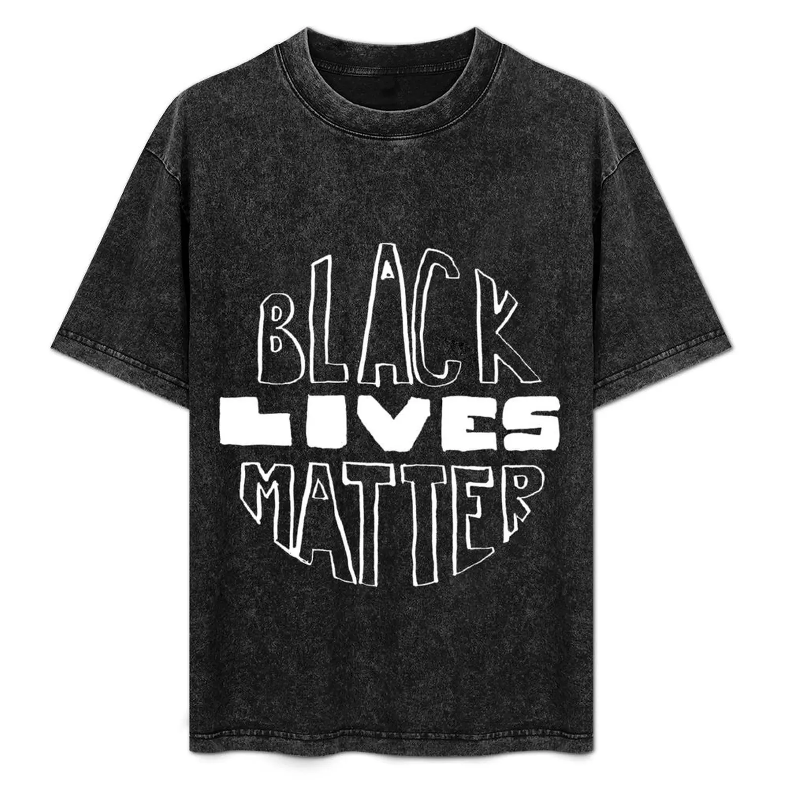

Black Lives Matter - Black Background T-Shirt Casual Everyday Short Sleeve T-Shirt