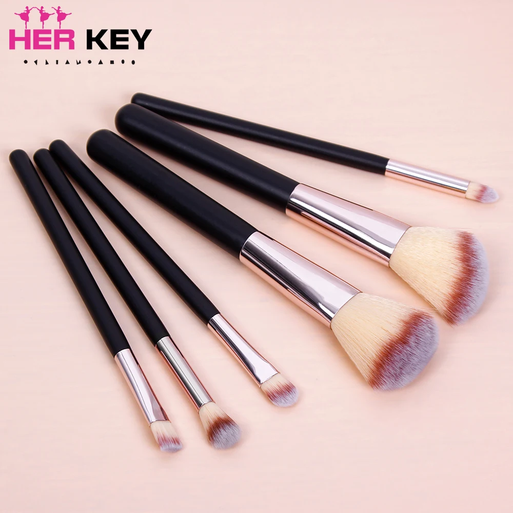 

6Pcs /Set Natural Makeup Brushes Set Eyeshadow Make Up Brush Goat Hair Kit for Makeup nabor kistey Blending pinceaux maquillage