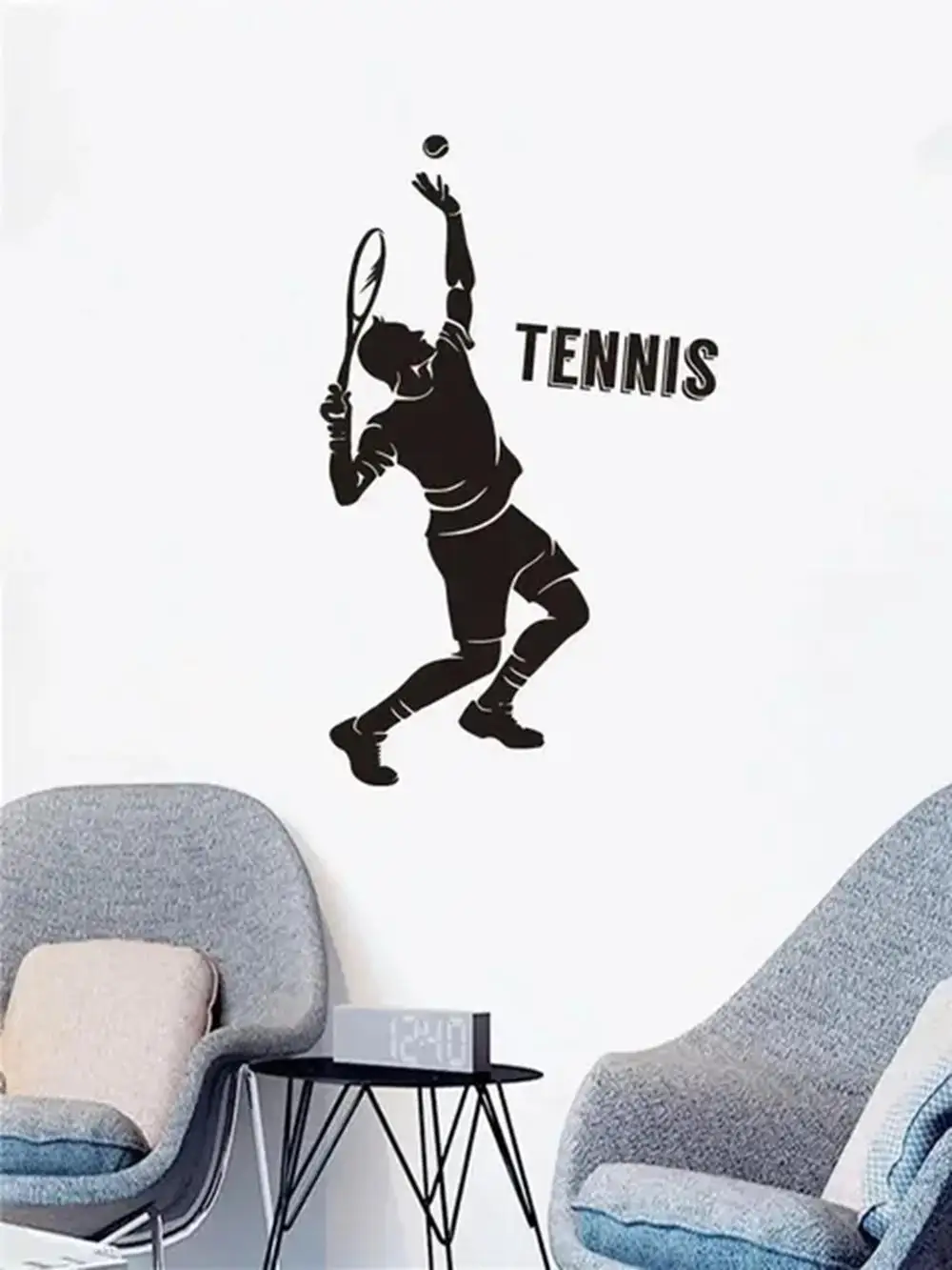 1 pc Tennis Player Play Tennis Home decor Wall Sticker Pvc Wall Stickers Wall Art Wallpaper For Home Decor Living Room Bedroom