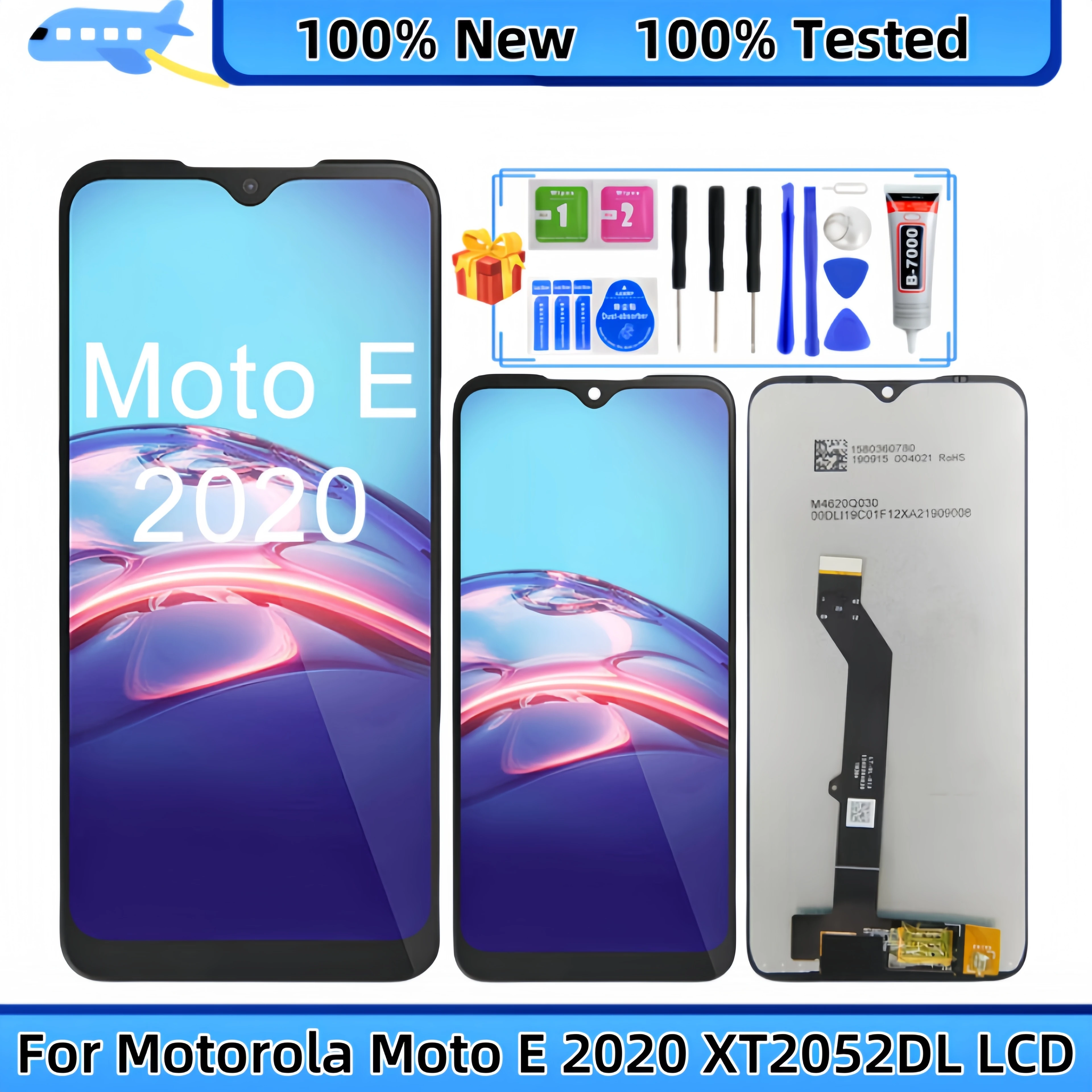 LCD Display Touch Screen Digitizer Assembly Replacement, Fit for Motorola Moto E 2020 XT2052DL