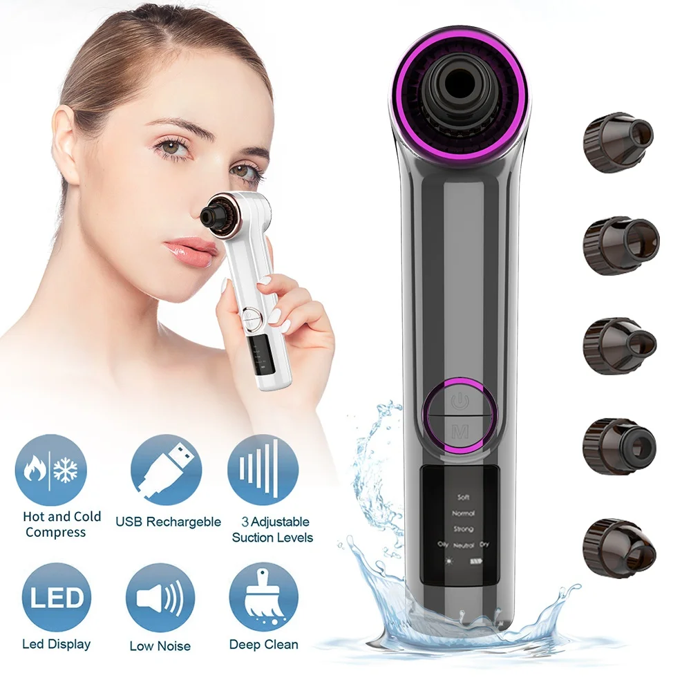 

Electric Blackhead Remover Pore Cleaner Vacuum Suction Acne Remover Pimple Black Dot Removal Facial Cleaning Skin Care Tools