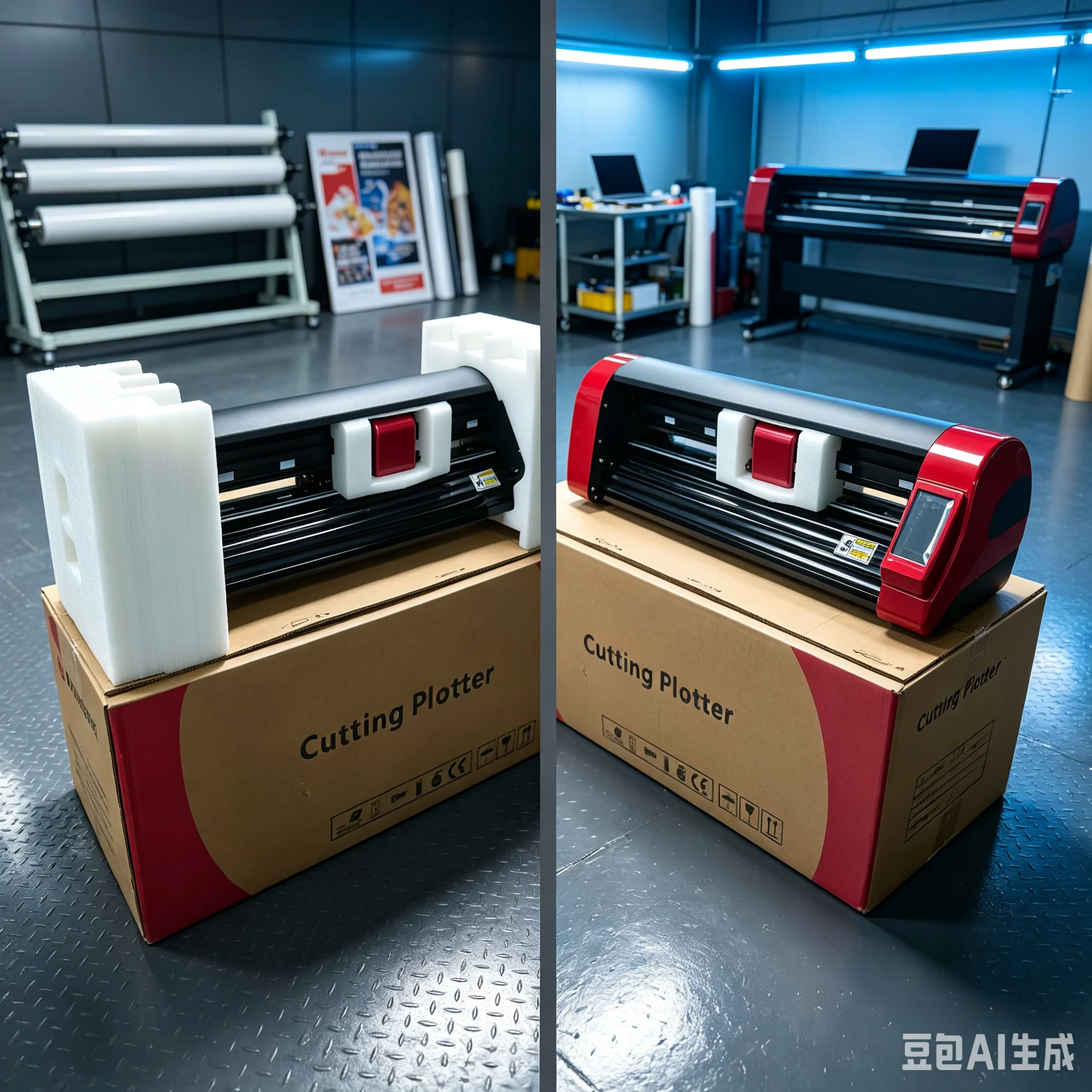 Industrial 600mm Dual Head Vinyl Sticker Die Cutter Plotter CCD Camera Profile Cutting Equipment Support WiFi Function Cutting