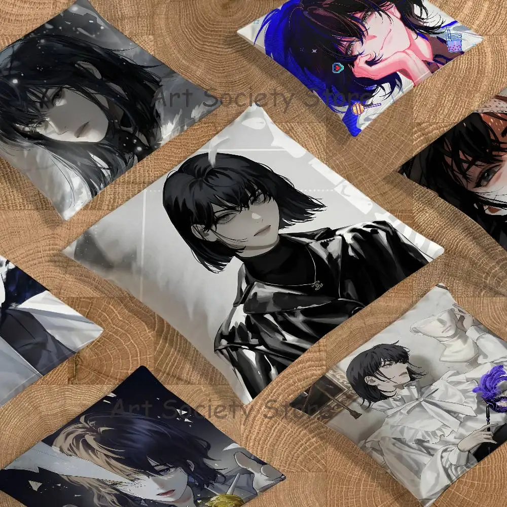 O-Omniscient Readers Han Sooyoung Pillow Case Square Double-Sided Printing Short Plush Sofa Cushion Cover Bedroom Sofa Gifes