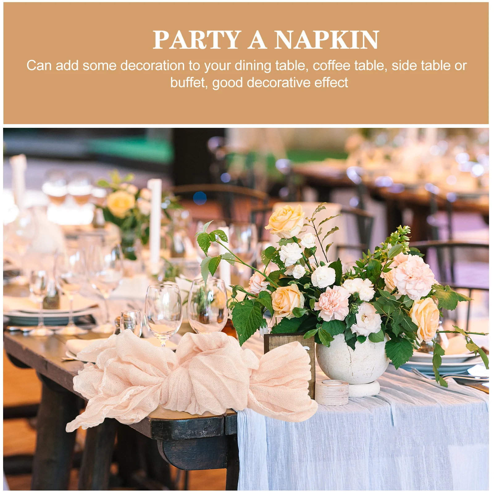 

5pcs Decorative Runner Elegant Dining Household Desk Cloth For Home Party Holiday Restaurant Decorative Table