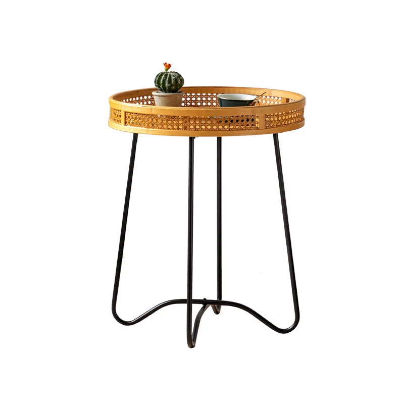 

Japanese idyllic storage coffee table, weaving vine living room side home side several storage basket