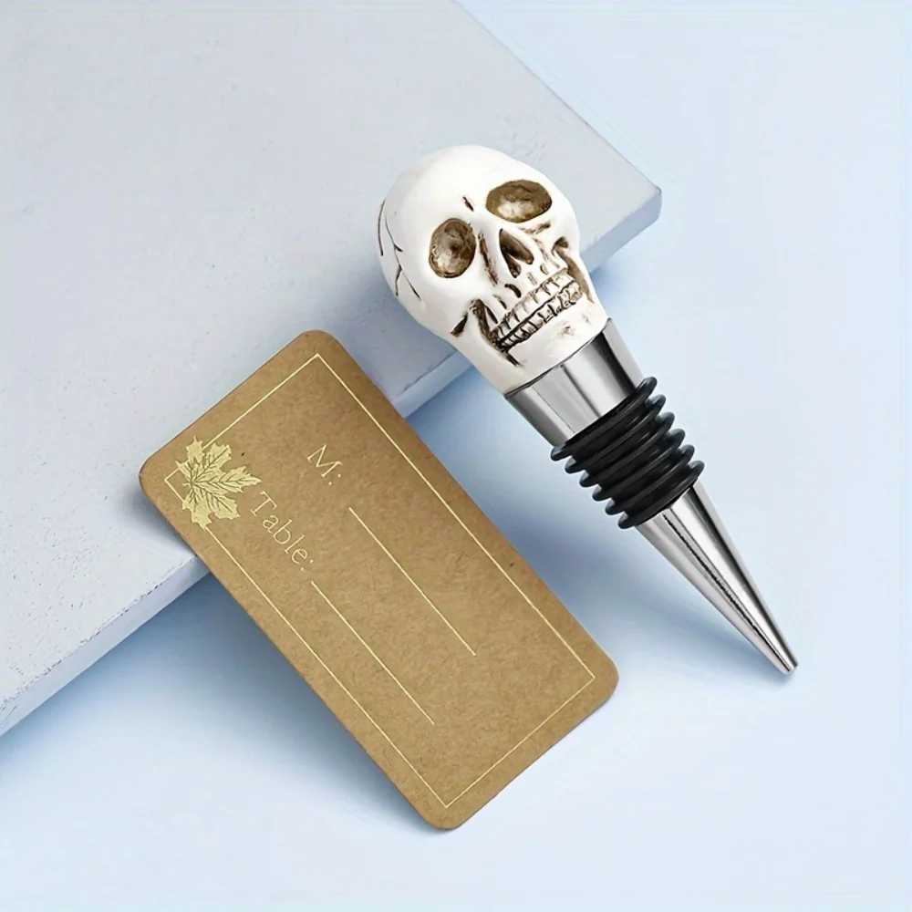 Halloween Wine Stoppers, Creative Skull-Shaped Wine Preservation Stoppers, Party Favors Bottle Stoppers