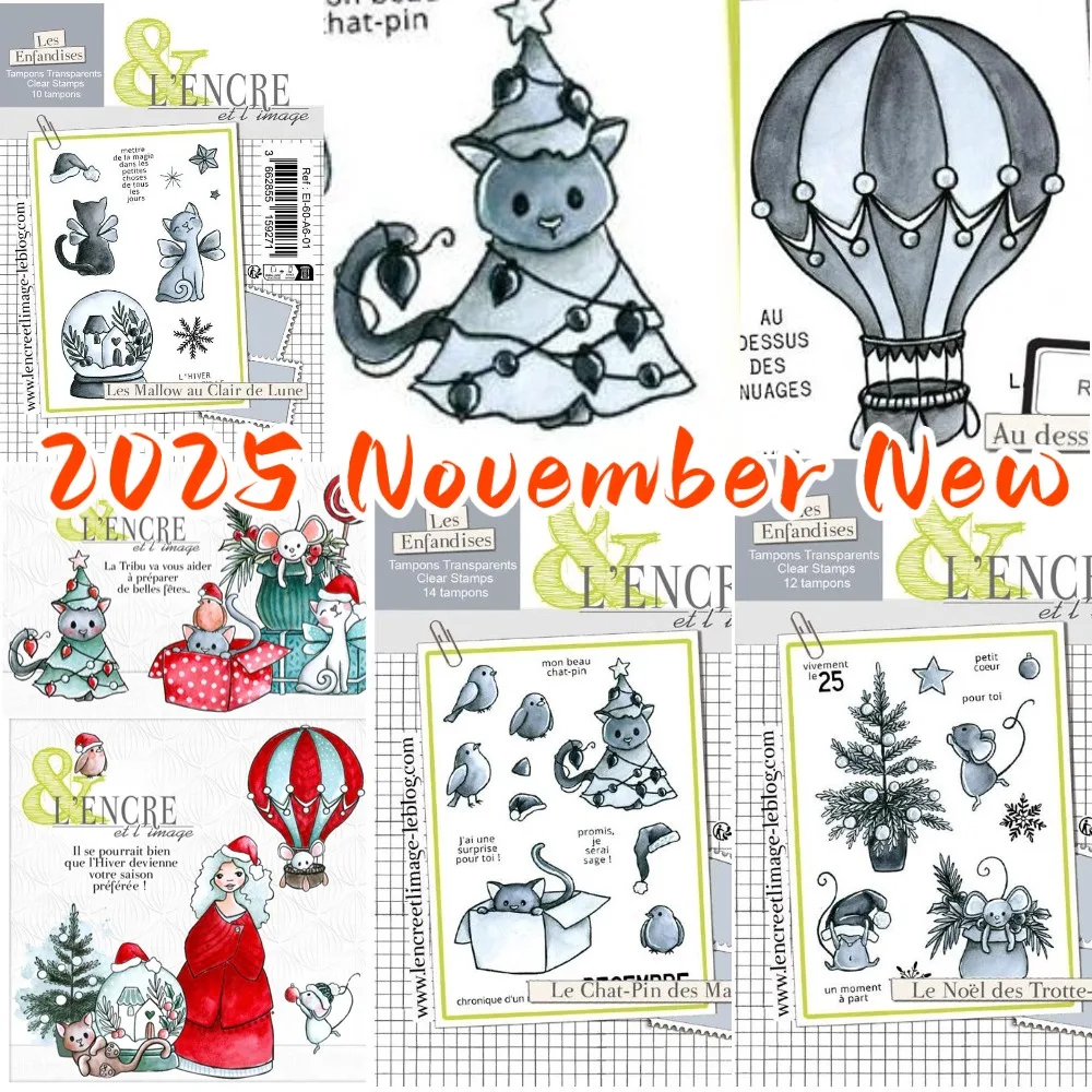 Stars and hats French Stamps For DIY Scrapbooking Crafts Maker Photo Album Template Handmade Decoration for 2025 November New