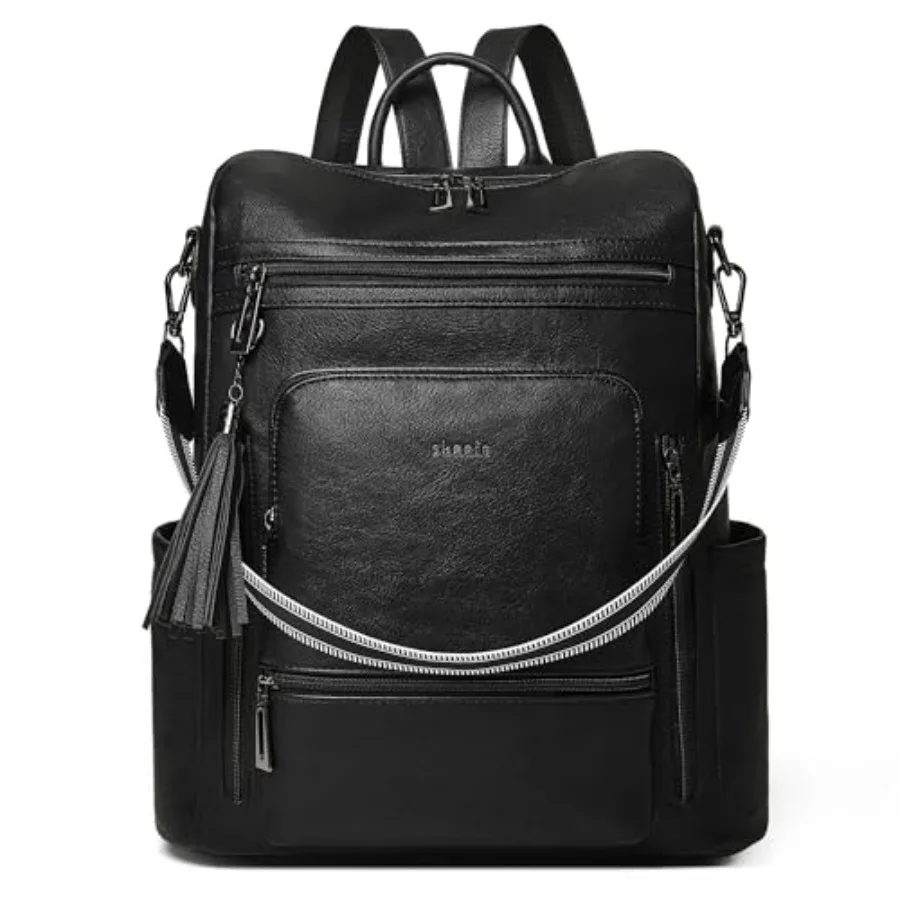 

Vegan Leather Laptop Backpack for Women 15.6 inch Work Backpack Fashion Travel Backpack Purse for Travel College Work