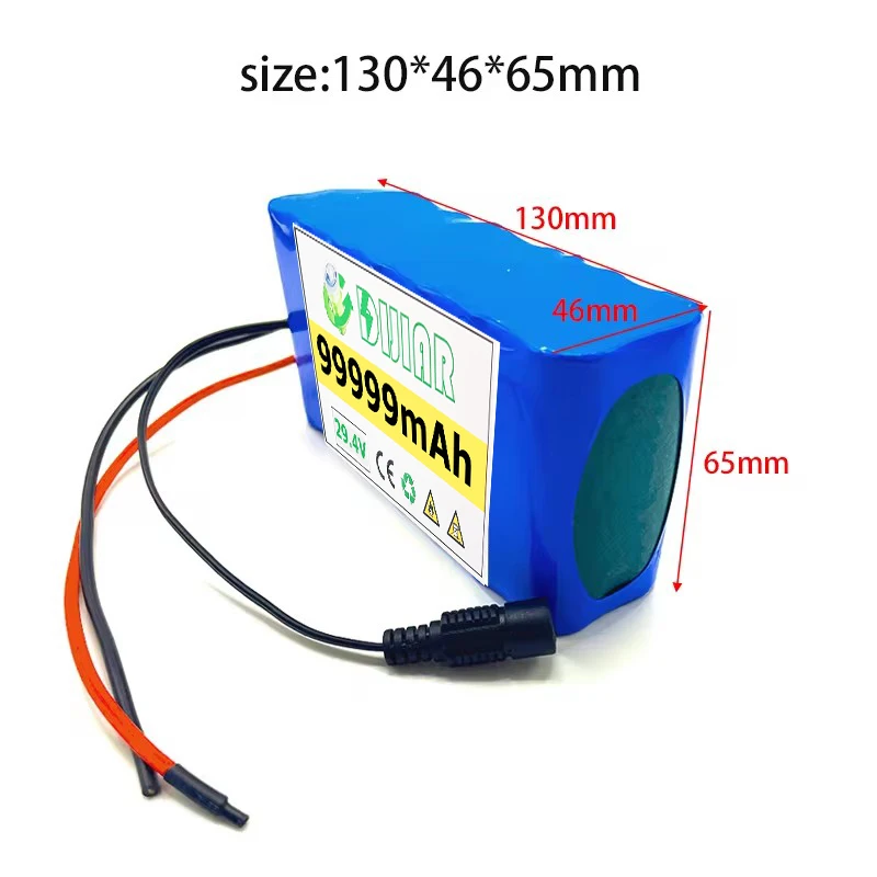 24V 7s2p 99999mAh 18650 lithium-ion battery pack 29.4v 99999mah electric bicycle electric wheelchair scooter battery+charger