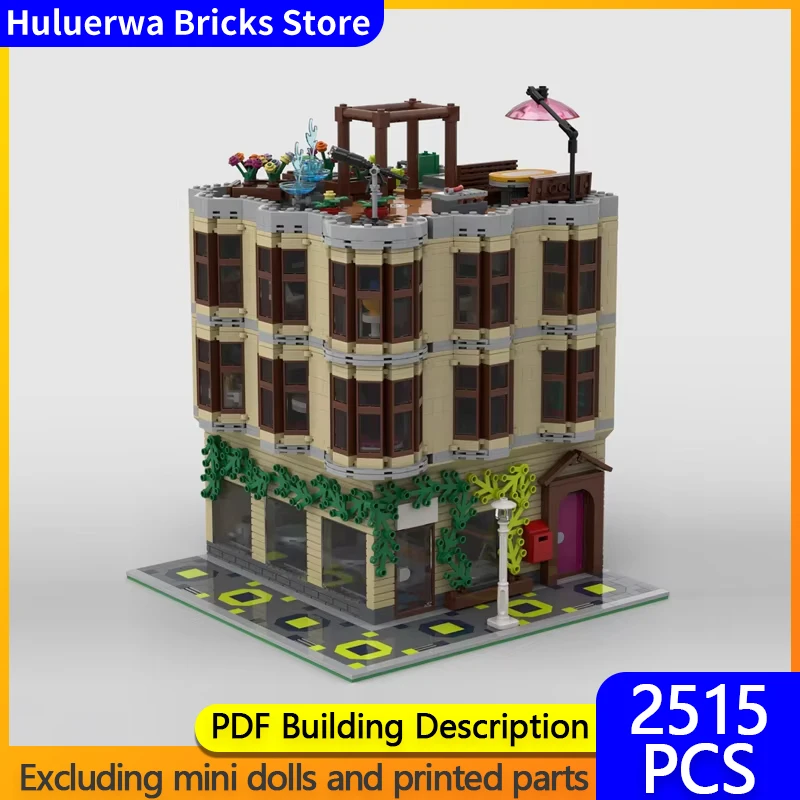 Street View Model MOC Building Bricks Heaven Victorian-Style House Modular Technology Gifts Holiday Assemble Children Toys Suit