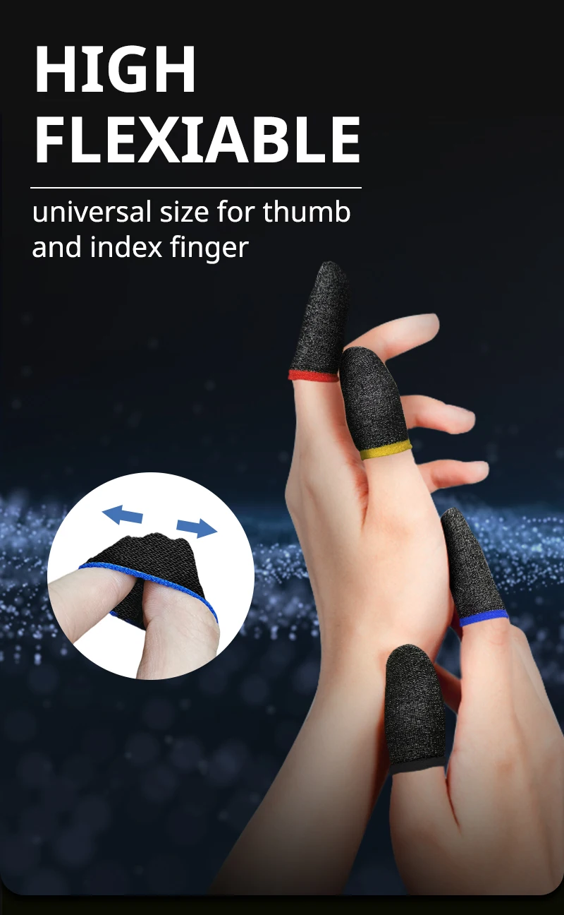 10–20 Paar Gaming-Fingerspitzenhandschuhe für PUBG Mobile Games, Touchscreen-Fingerabdeckung, schweißfest, rutschfest, Touchscreen-Fingerhandschuhe – Detail 2