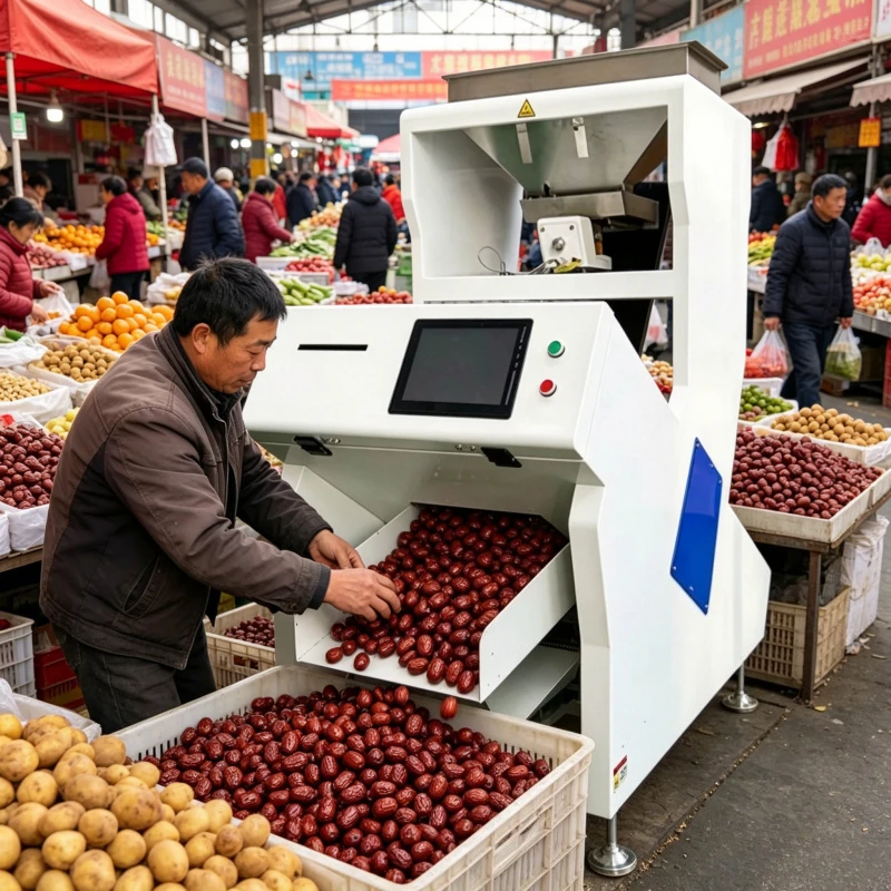 Color Sorter Machine Sorting Rice Coffee Bean Flax Grain Commercial Purification System