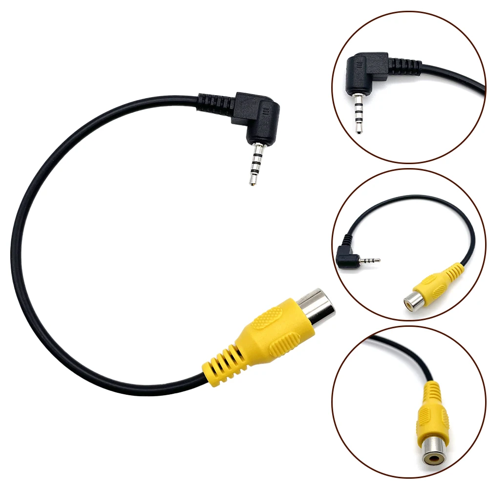 Easy Installation Car Rear View Camera Converter Cable To AV IN 2 5mm Suitable For All Cars And Motorcycles