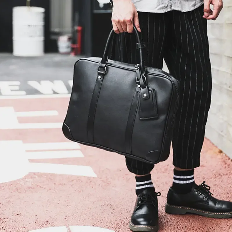 2026 New Luxury Leather Business Men's Briefcase Male Briefcase Shoulder Bag Men Messenger Laptop Computer Bag Designer Bags